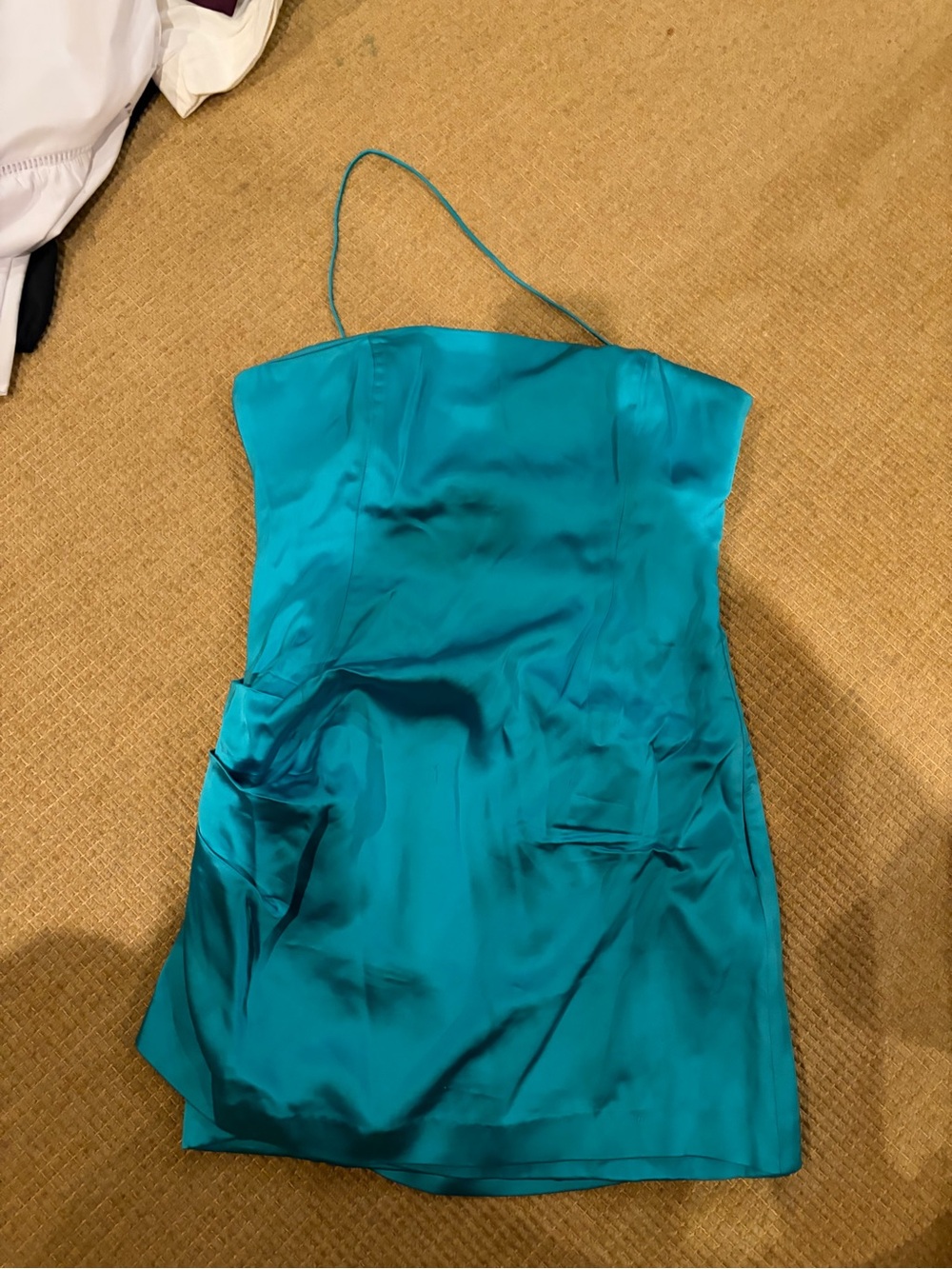 Gauge81 Teal Satin Mini Dress